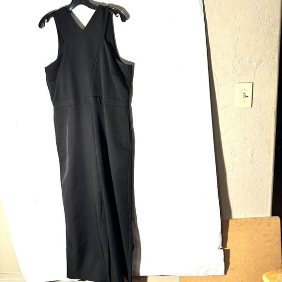 Sam Edelman Size 12 Black Sleeveless Long Formal Romper Pants Jumpsuit - Picture 8 of 11